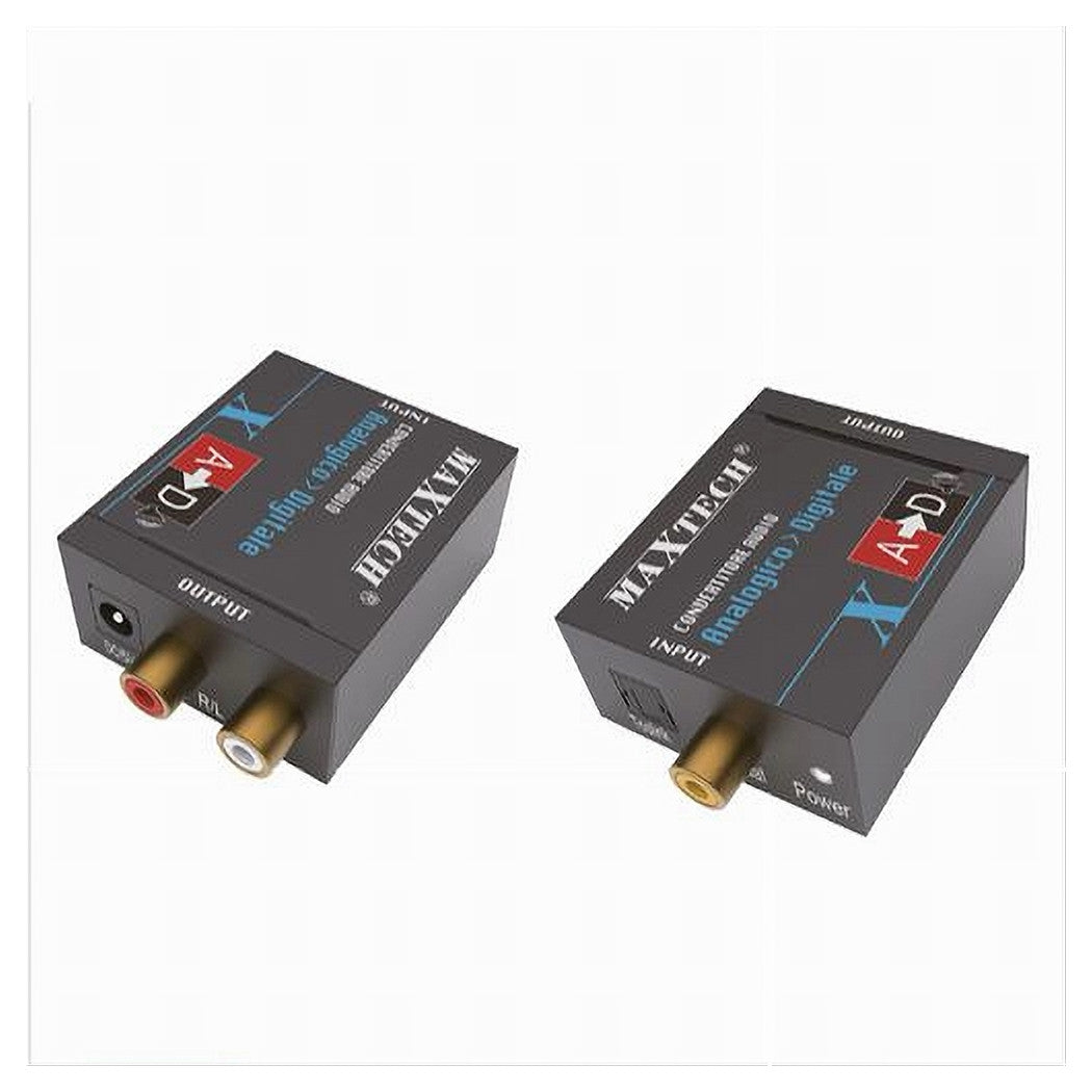 Convertitore Audio Da Analogico R/l A Digitale Coassiale Toslink Maxtech Dk-202         