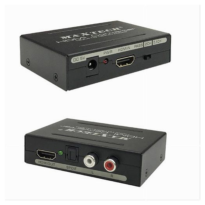 Convertitore Estrattore Hdmi Audio Video 4k Hdmi 2x Rca Toslink Maxtech Hd-hflr         