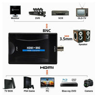 Convertitore Video Da Hdmi A Bnc Adattatore Segnale Audio Pal/ntsc 480p Chdmi-bn         