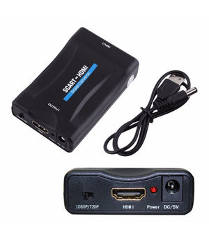 Convertitore Video Hd Av Adattatore Da Scart A Hdmi 720p 1080p Audio Coassiale         