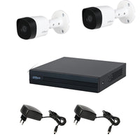 KIT VIDEOSORVEGLIANZA 2 TELECAMERE 5 MPX DAHUA DVR 8 CANALI