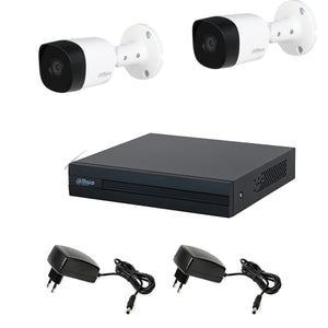KIT VIDEOSORVEGLIANZA 2 TELECAMERE 5 MPX DAHUA DVR 8 CANALI