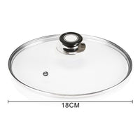Trade Shop - Coperchio In Vetro Accessorio Per Padella Pentole Universale Con Foro Vapore ø18-26-30cm -    -diametro 18cm   -