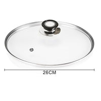 Trade Shop - Coperchio In Vetro Accessorio Per Padella Pentole Universale Con Foro Vapore ø18-26-30cm -    -diametro 26cm   -