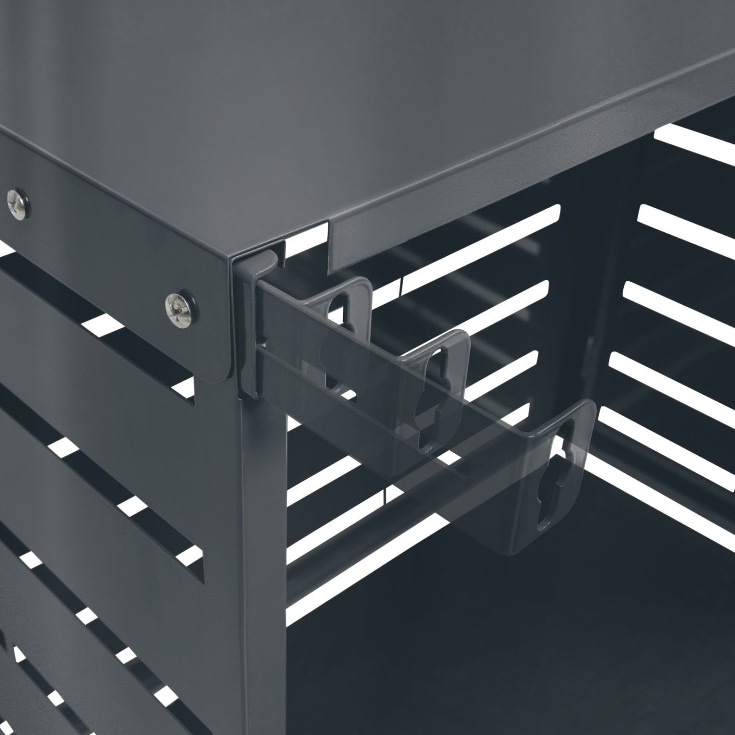 IDMarket - Coperchio per condizionatore in metallo grigio antracite per unità esterna 95 x 50 x 80 cm