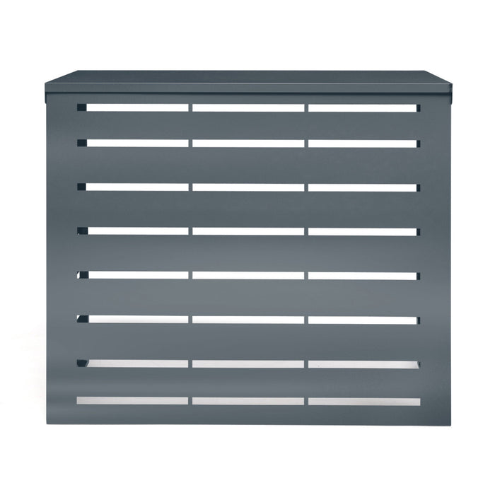 IDMarket - Coperchio per condizionatore in metallo grigio antracite per unità esterna 95 x 50 x 80 cm