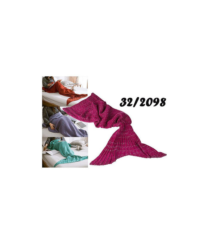 Coperta A Forma Di Coda Di Sirena Vari Colori Sirenetta Riscalda Piedi Plaid         