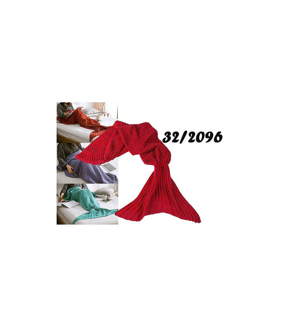 Coperta A Forma Di Coda Di Sirena Vari Colori Sirenetta Riscalda Piedi Plaid         