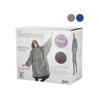 Coperta con Maniche Blu Kangurone Kanguru