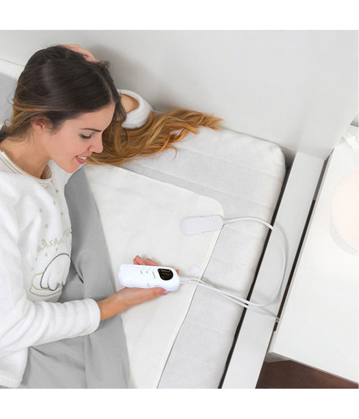 Coperta Elettrica Termica Letto Singolo In Lana Coprimaterasso Scaldaletto 60w         