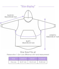 Trade Shop - Coperta Felpa Con Maniche Tasca E Cappuccio Comoda E Calda In Vari Colori Plaid -