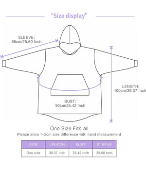 Trade Shop - Coperta Felpa Con Maniche Tasca E Cappuccio Comoda E Calda In Vari Colori Plaid -