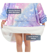 Trade Shop - Coperta Felpa Con Maniche Tasca E Cappuccio Comoda E Calda In Vari Colori Plaid -