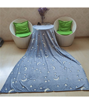 Coperta Plaid In Pile Con Stelle Che Si Illuminano Al Buio Morbida Idea Regalo         