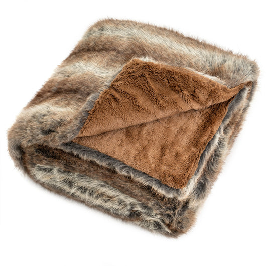 Coperta in pelliccia sintetica morbida e soffice pelliccia sintetica di volpe, Coperta plaid di lusso spesso caldo per letto-Coperta