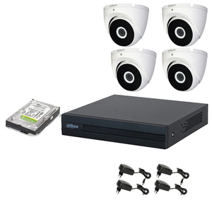 KIT 4 TELECAMERE DAHUA 2 MPX DVR 8 CANALI HD 500GB