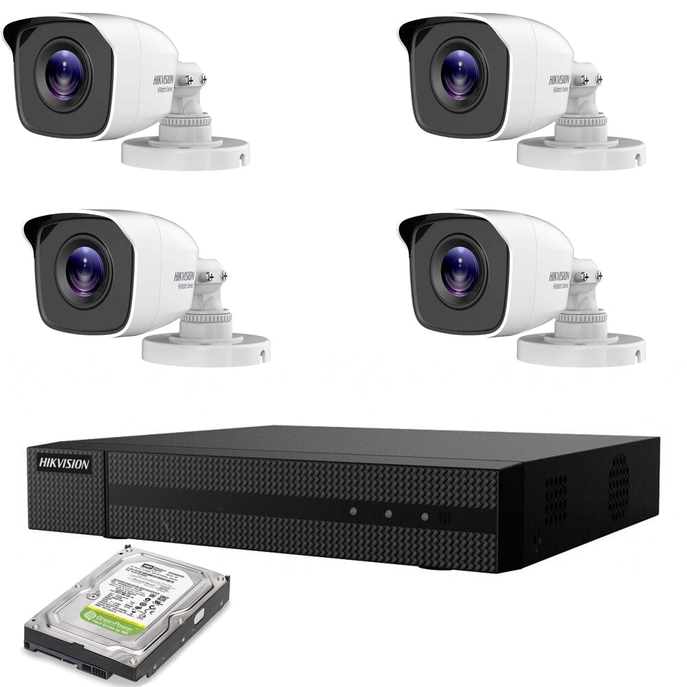 KIT VIDEOSORVEGLIANZA AHD 4 TELECAMERE HIKVISION 5 MPX HD 1TB