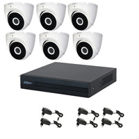 KIT VIDEOSORVEGLIANZA 6 TELECAMERE 2 MPX DAHUA DVR 8 CANALI