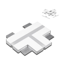 *STOCK* Angolo a "T" per Striscia In Gesso Ceramico ad incasso predisp. LED  90x150x205mm