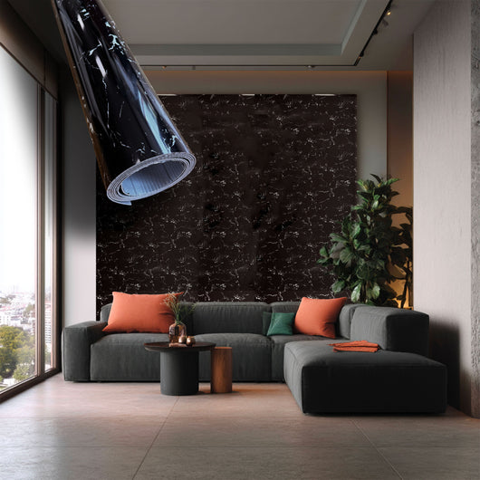 Rotolo da 3,6mq Rivestimento AUTOADESIVO in SXP thermo/acustico MARMO LUCIDO HI-RES 1200x3000x2,5mm HYDRO. Col. 358-11