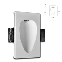 *STOCK* Portafaretto In Gesso Ceramico LED ad incasso Segnapasso 230x145mm 1X1W CREE XP-E IP20 3.2V