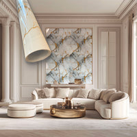 Rotolo da 3,6mq Rivestimento AUTOADESIVO in SXP thermo/acustico MARMO LUCIDO HI-RES 1200x3000x2,5mm HYDRO. Col. 510