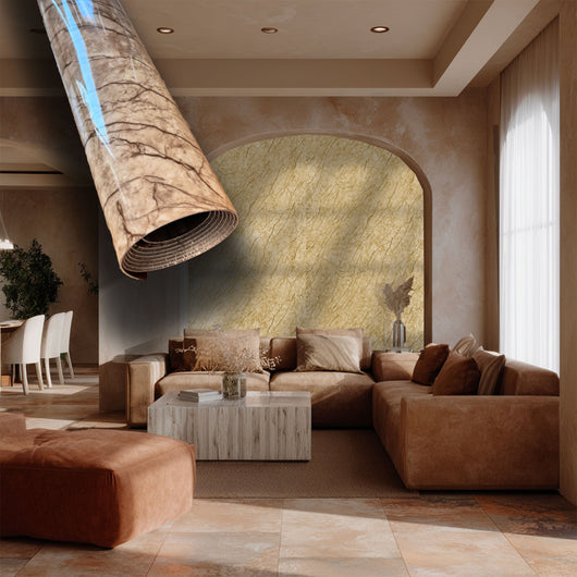 Rotolo da 3,6mq Rivestimento AUTOADESIVO in SXP thermo/acustico MARMO LUCIDO HI-RES 1200x3000x2,5mm HYDRO. Col. 358-15