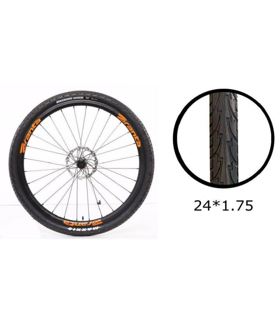 Copertone Ruota Pneumatico Gomme Per Bici Bicicletta Mtb Bike 24à—1.75 Zx-8104         