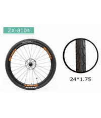 Copertone Ruota Pneumatico Gomme Per Bici Bicicletta Mtb Bike 24à—1.75 Zx-8104         