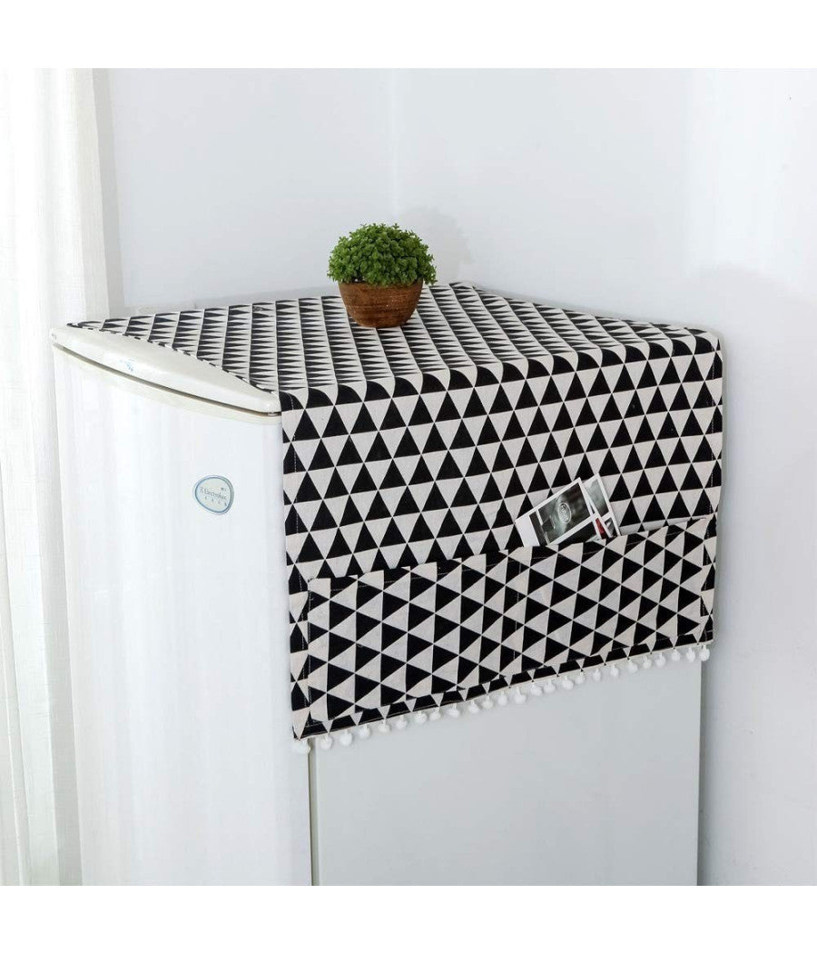 Copertura Antipolvere Frigorifero Tasca 55x130cm Frigo Tessuto Telo Lavatrice         