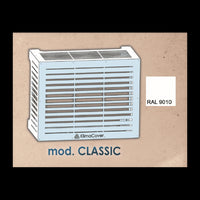 Copertura cover classic bianca l 96 x p 52 x h 82cm per climatizzatore in alluminio verniciato