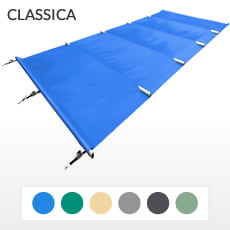 Copertura barre 4 stagioni CLASSICA 580gmq - piscina RETTANGOLARE 8x4m