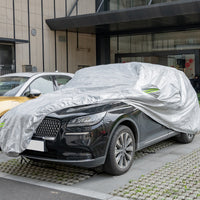 Coperturaper auto fino a 492cm anticipi con porta a zip serratura strisce riflettenti borsa, Copertura auto 492x191x154cm-Accessori per veicoli