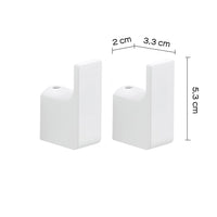 Coppia appendiabiti a muro Gedy in ottone bianco | Pirenei