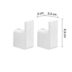 Coppia appendiabiti a muro Gedy in ottone bianco | Pirenei