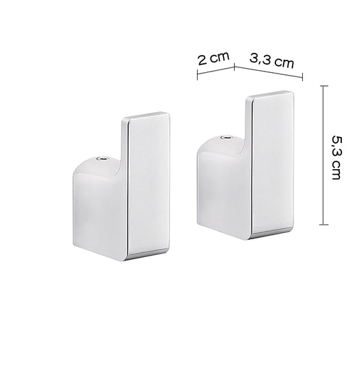 Coppia appendiabiti a muro Gedy in ottone cromato | Pirenei