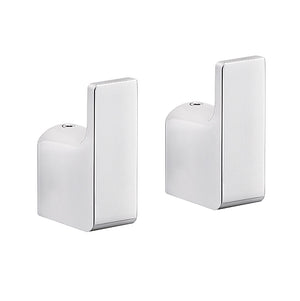 Coppia appendiabiti a muro Gedy in ottone cromato | Pirenei