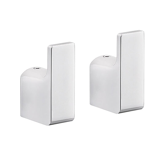 Coppia appendiabiti a muro Gedy in ottone cromato | Pirenei