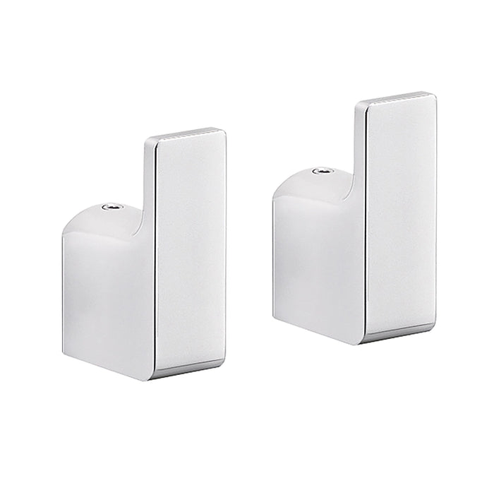 Coppia appendiabiti a muro Gedy in ottone cromato | Pirenei