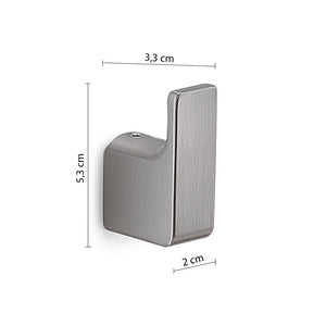 Coppia appendiabiti a muro Gedy in ottone spazzolato | Pirenei