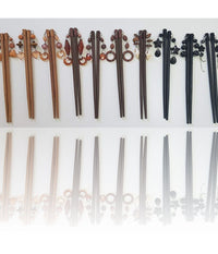 Coppia Bacchette Giapponese Legno Capelli Chignon Capelli Accessori Acconciatura         