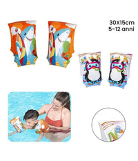 Trade Shop - Coppia Braccioli 30x15cm Aquatic Life Per Bambini 5-12 Anni 2 Assortiti 32102 -
