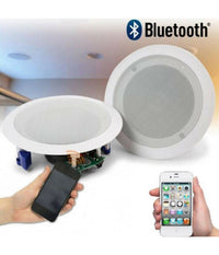 Coppia Casse Acustiche 21cm Bluetooth Incasso Filodiffusione Negozi Cassa 20w         