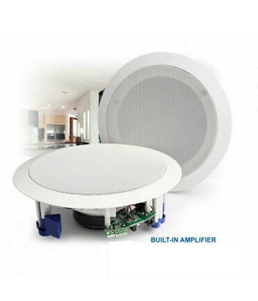 Coppia Casse Acustiche 21cm Bluetooth Incasso Filodiffusione Negozi Cassa 20w         