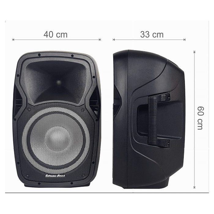 Coppia Casse Audio Amplificate 2000w Extreme Sound 12" Bluetooth Usb Rgb Xevo-12         