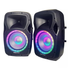 Coppia Casse Audio Amplificate 2000w Extreme Sound 12" Bluetooth Usb Rgb Xevo-12         