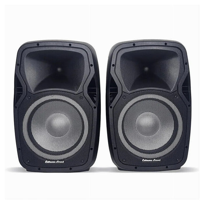 Coppia Casse Audio Amplificate 2000w Extreme Sound 12" Bluetooth Usb Rgb Xevo-12         
