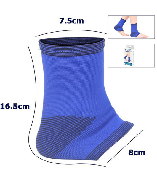 Coppia Cavigliere Supporto Per Caviglia Anallergica Elastica Per Bambini Blu         