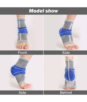 Coppia Cavigliere Supporto Per Caviglia Anallergica Elastica Sport Blu         