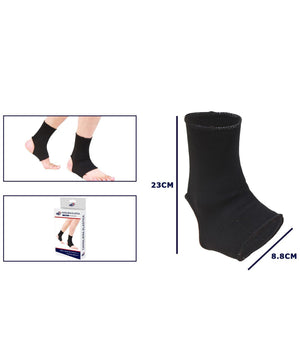 Coppia Cavigliere Supporto Per Caviglia Anallergica Elastica Sport Fitness Nero         